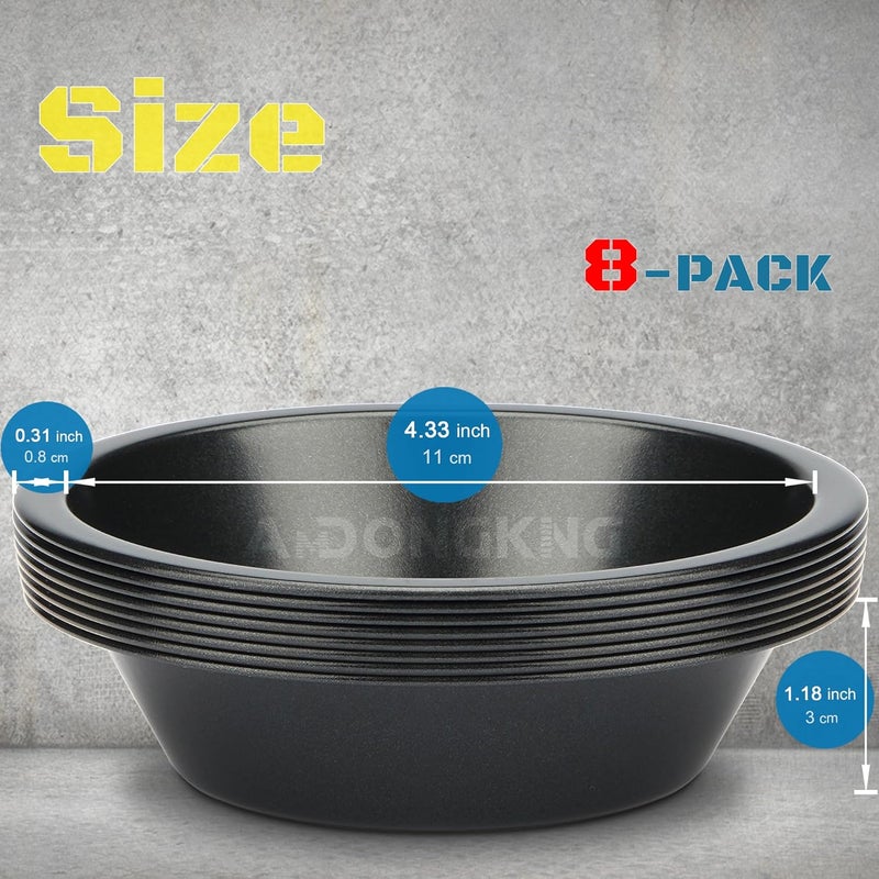 AmDONGKING 5 inch Pie Tins, 8 Pack Mini Pie Pan for Oven and Instant Pot Baking - Image 2